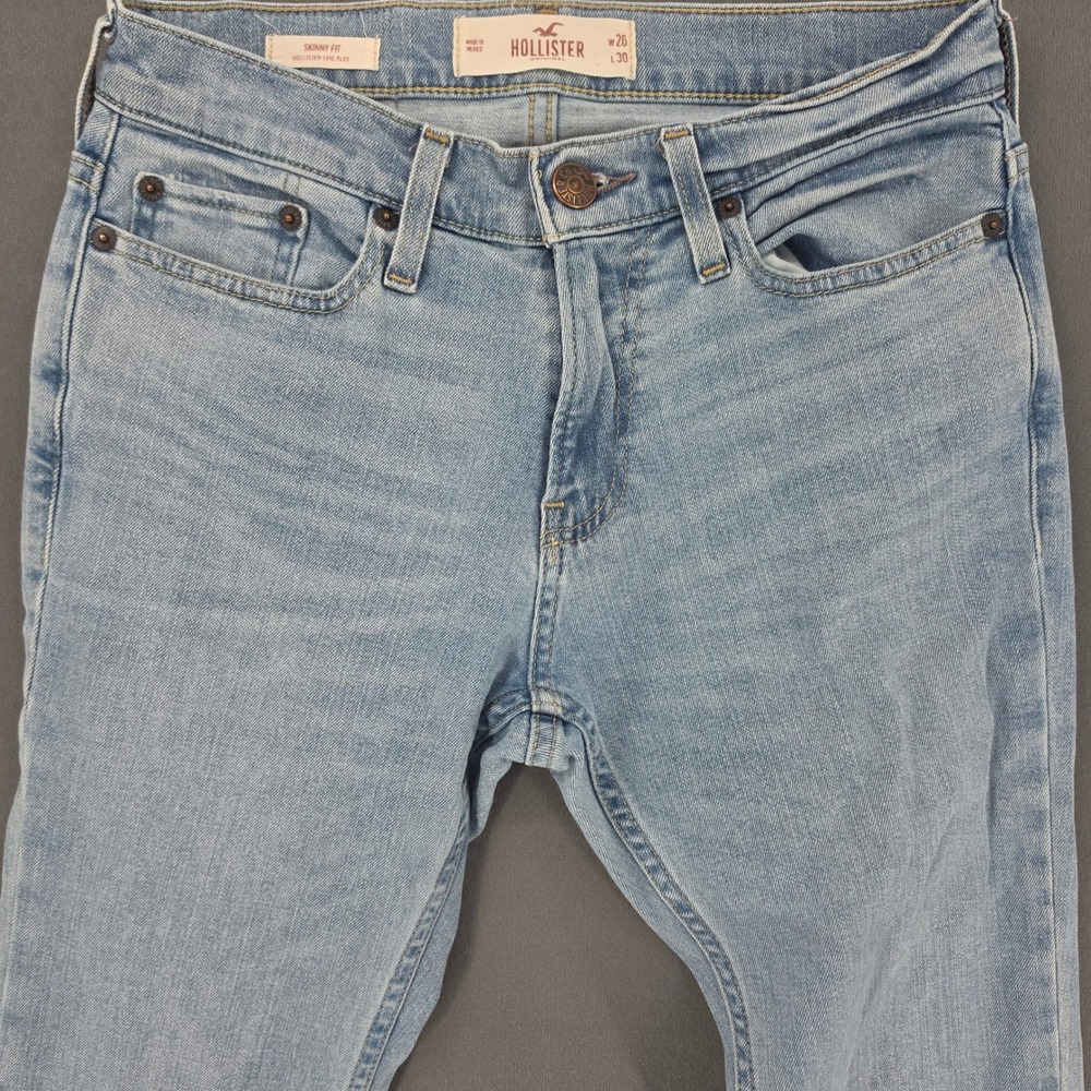 Hollister Skinny Fit Epic Flex Light Wash Denim Jeans W26 L30